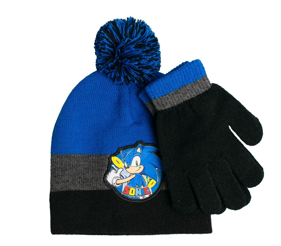 Sonic - Knitted Beanie and Glove Set
