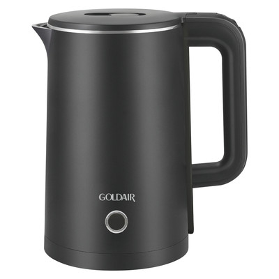 Goldair Black Stainless Steel Cordless Kettle