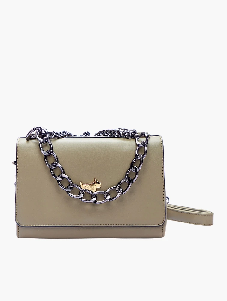 Scotty Bags & Co. Sage Green The Three Chains Satchel & Crossbody