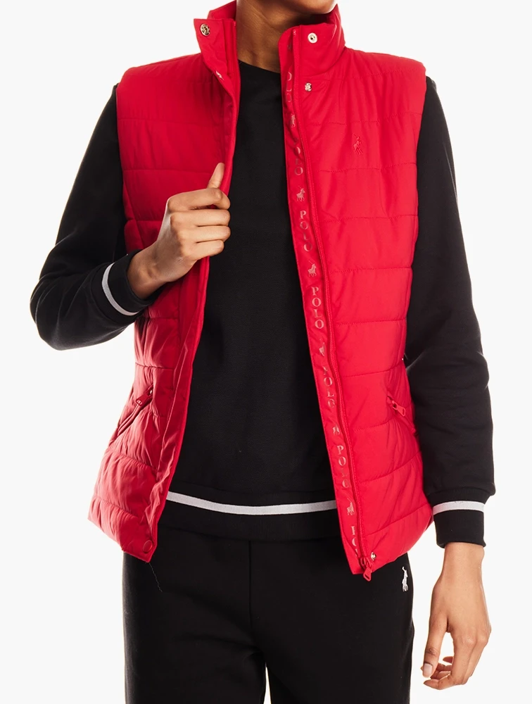 Polo Red Sleeveless Puffer Jacket