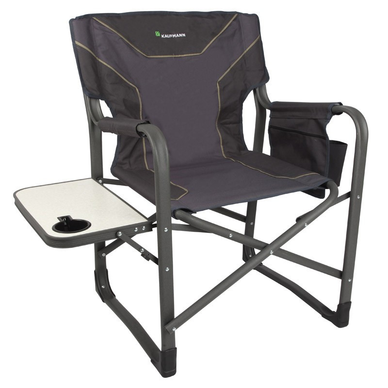 Kaufmann Chair Steel Directors Flat Frame Grey