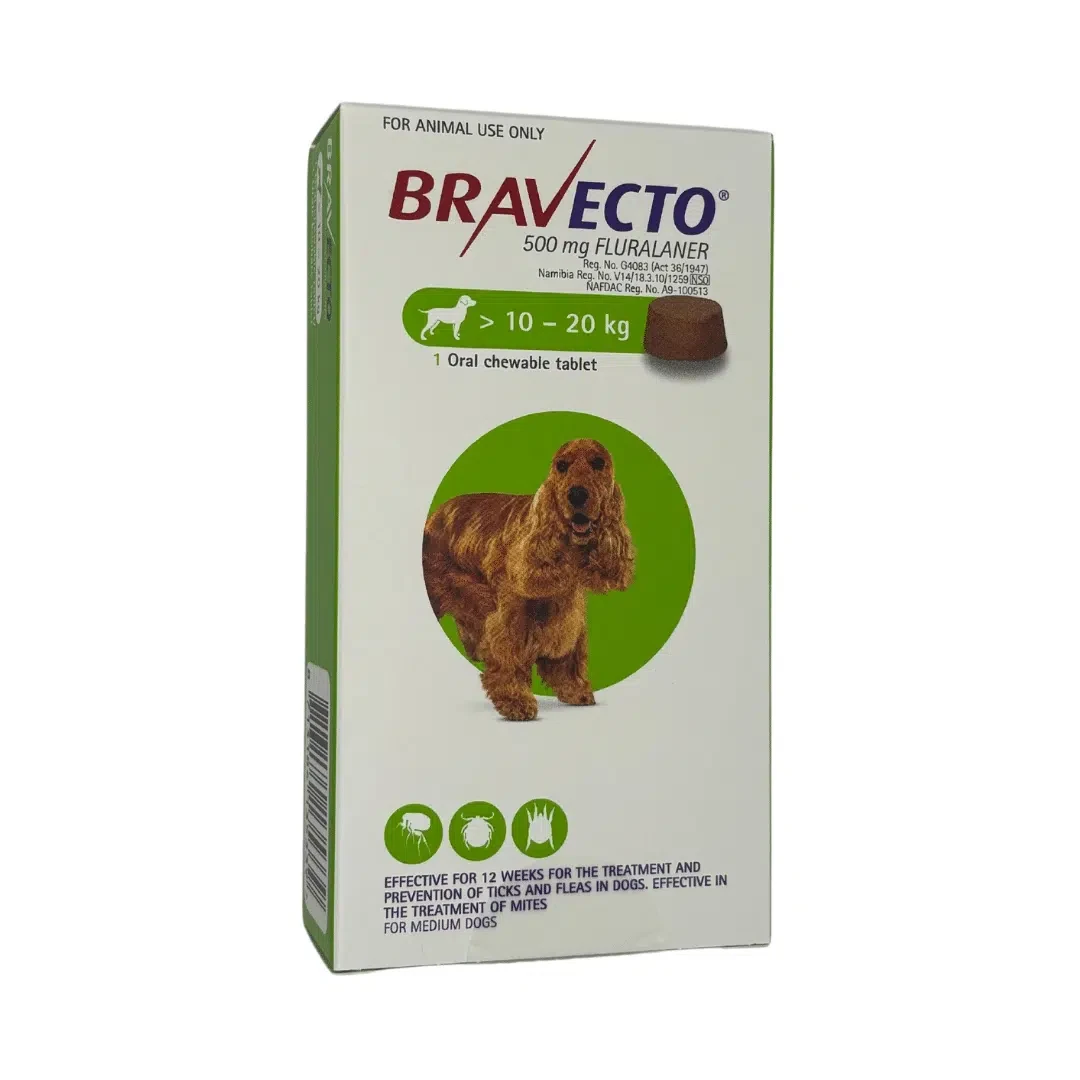 BRAVECTO MEDIUM Chew (10 – 20KG) Green