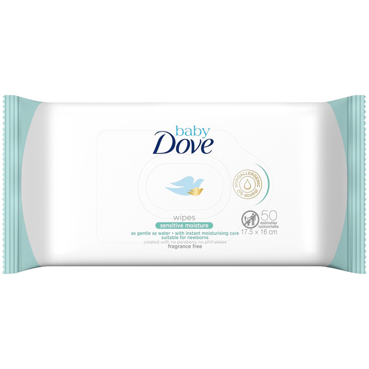 Baby Dove Wipes 50's