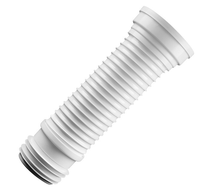 Wirquin Jolly Flex Short Pan Connector and Fins - White (420mm)