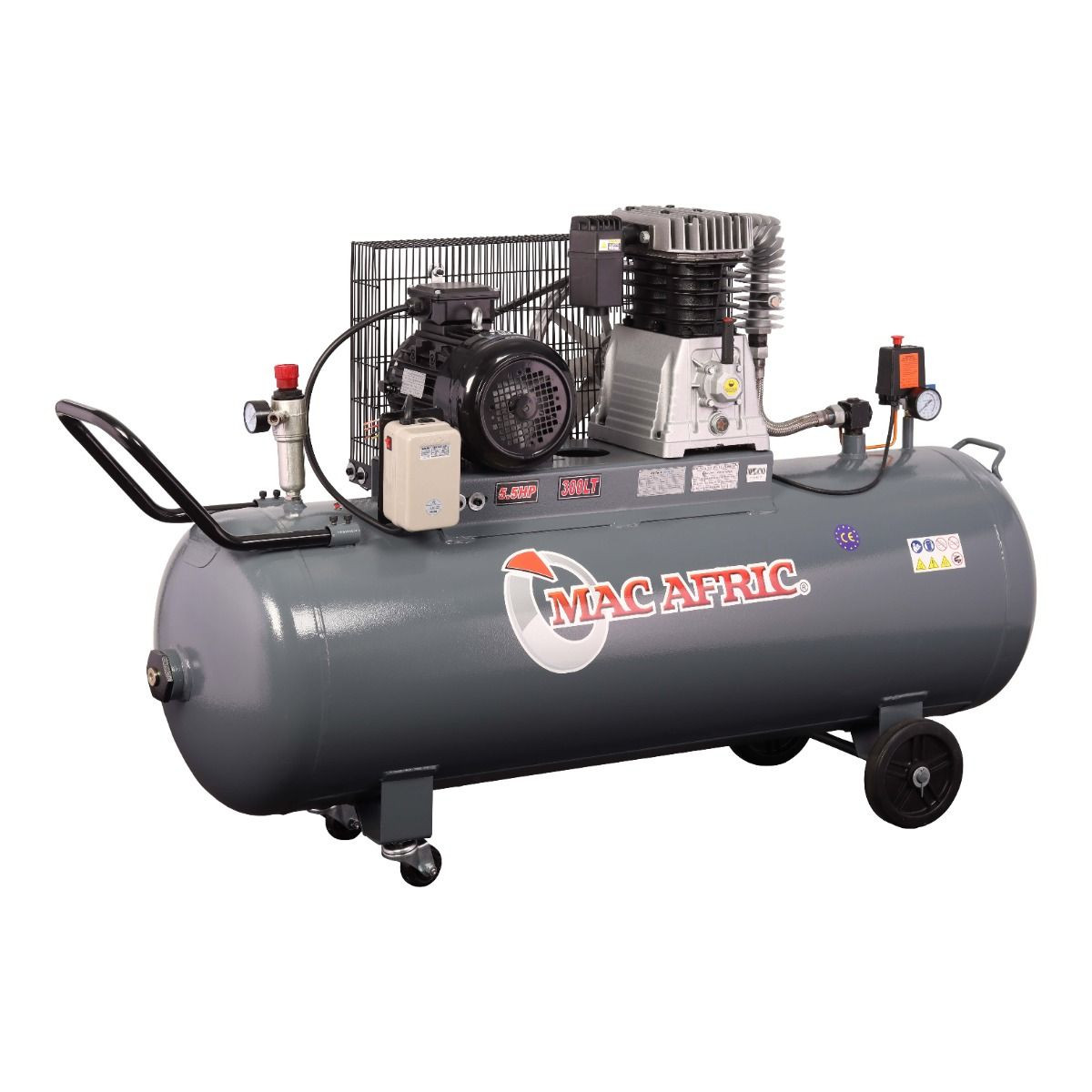 MAC AFRIC 300 Litre 4 KW (6 HP) 380 V Belt Driven Compressor