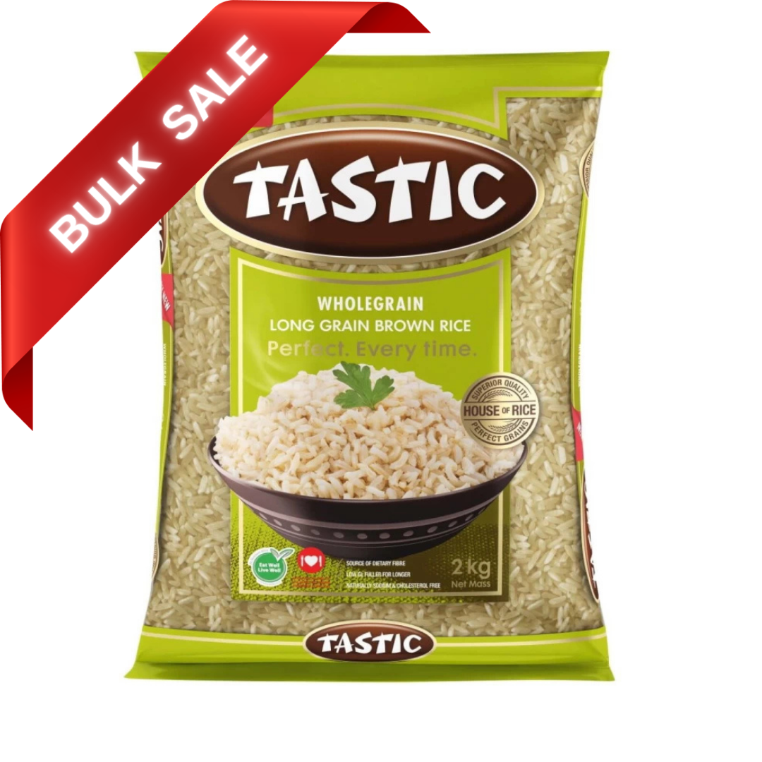 Tastic Whole Grain Brown Long Grain Rice (Raw)  (2 kg)