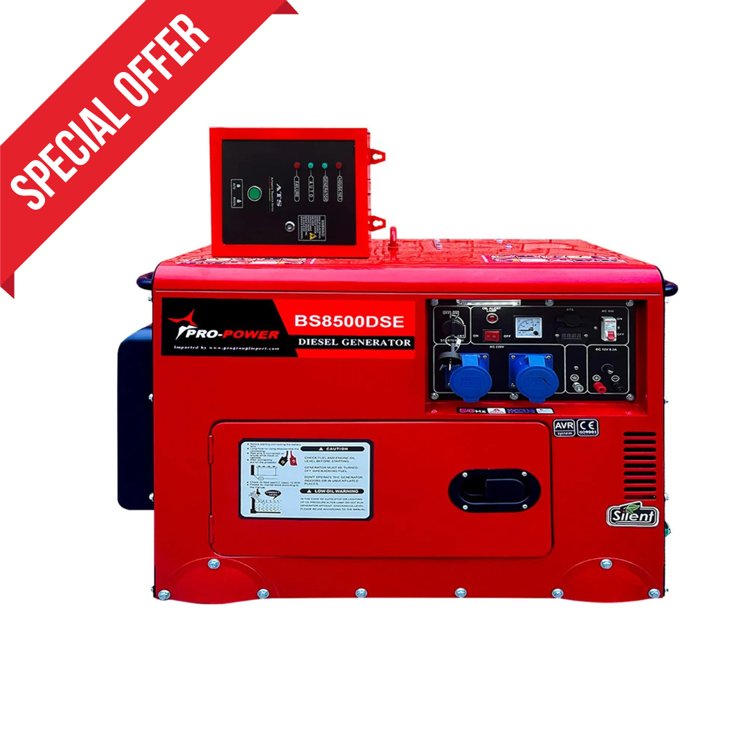 Diesel Silent Type Single Phase Generator 6.5Kw/8Kva with Free ATS