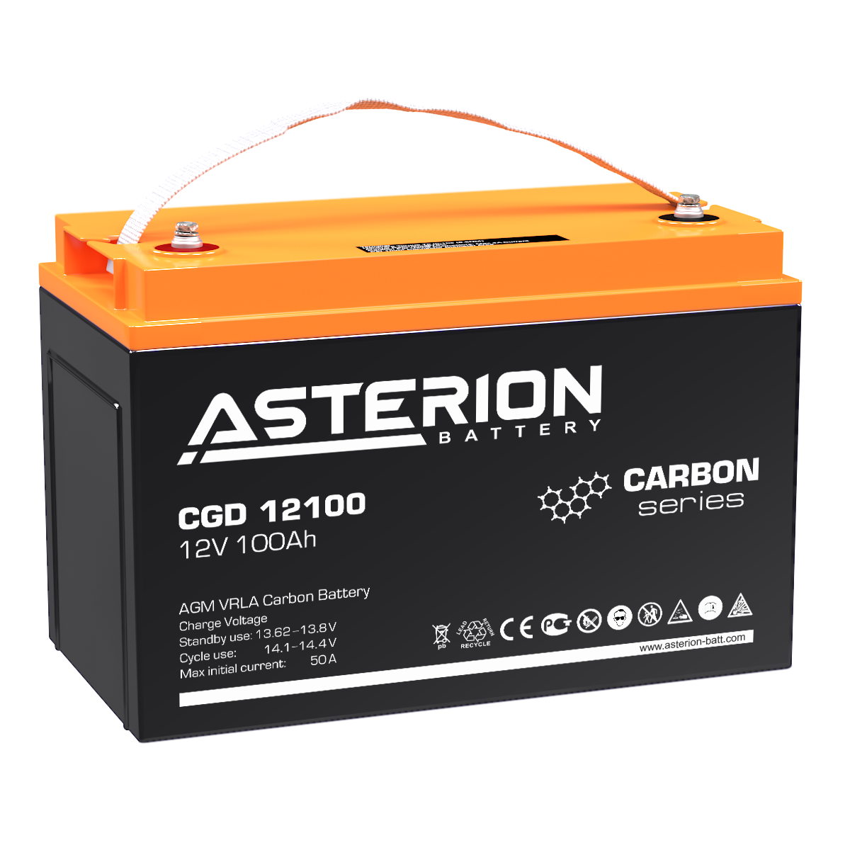 Asterion CGD 12100 12V/100AH AGM Deep Cycle Battery