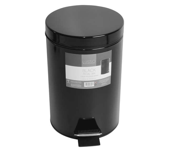 Lusso Metal Bin Black 3 L