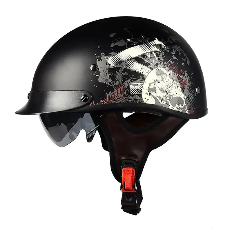 Motorcycle Helmet Retro Summer Men Helmet Open Face Motorcycle Accessories for Cruiser Chopper Wom