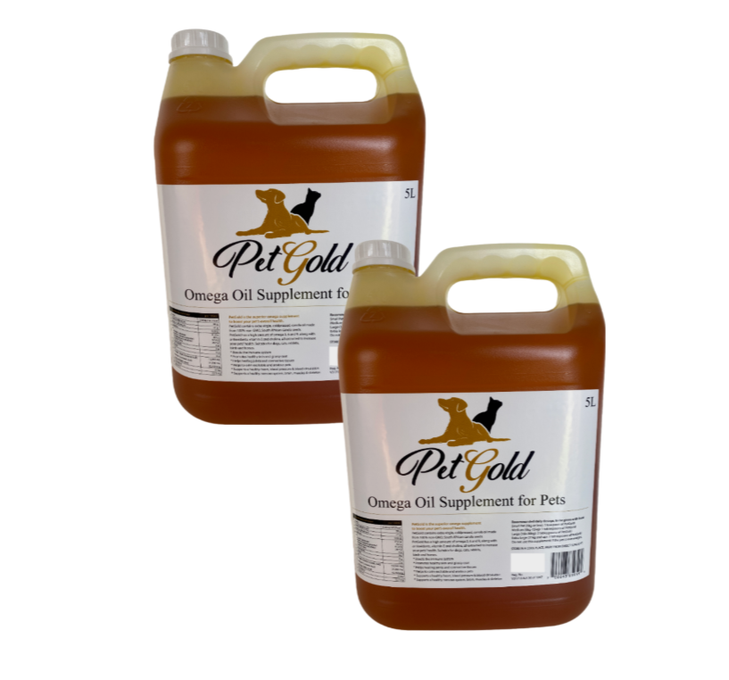 Pet Gold Omega Oil Supplement for Pets 5L x 2