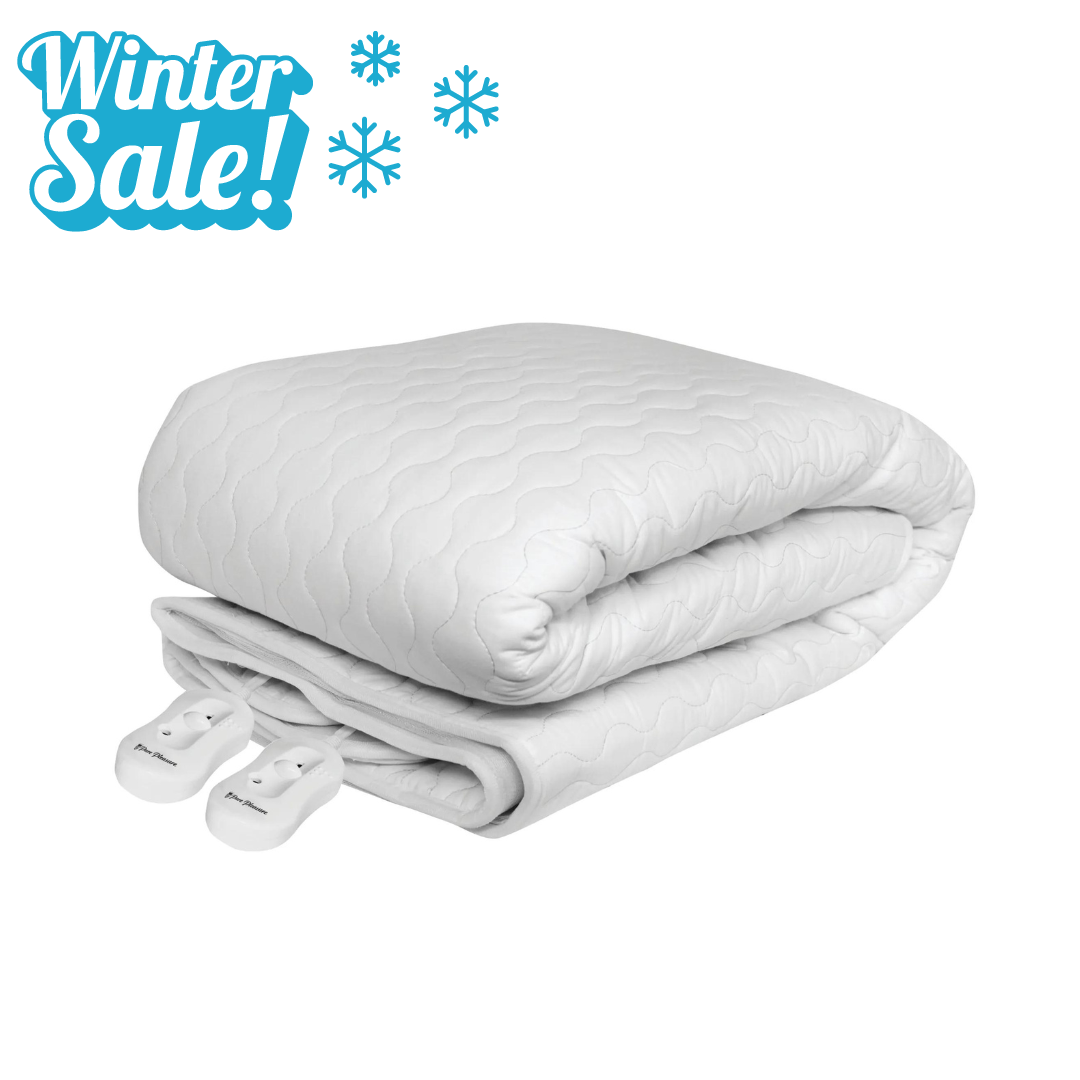 PURE PLEASURE - QUEEN - COTTON QUILT - FITTED ELECTRIC BLANKET w/ SKIRT 152x188