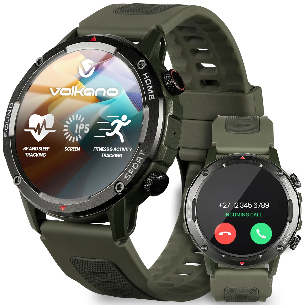 Volkano Power Series Smart Watch for Men | BT Calling | BP & HR Monitor