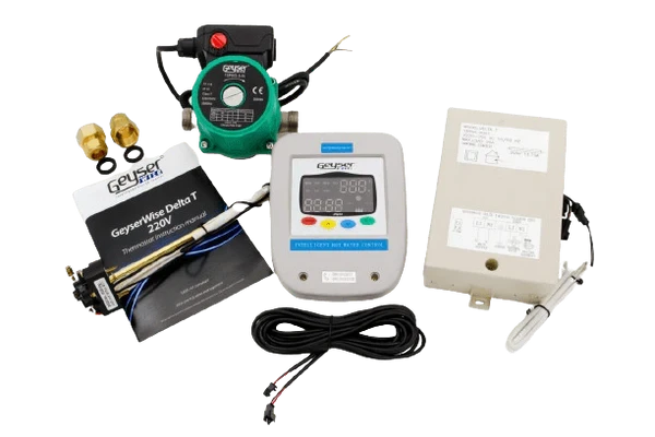 Geyserwise Delta T 220V Kit – Geyserwise Delta T with 220V Hot Water Circulation Pump