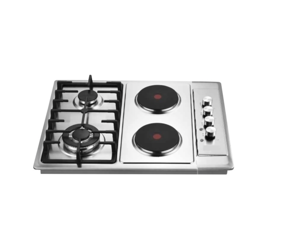 Goldair 4 Zone Gas and Electric Hob Silver GGEH-200