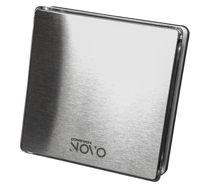 PowerWorx 4 Inch Stainless Steel Square Ectractor Fan with LED