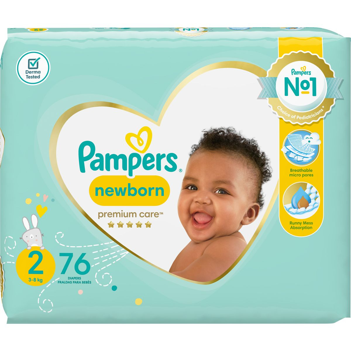 Pampers Premium Care Set Size 2 Value Pack 2x76