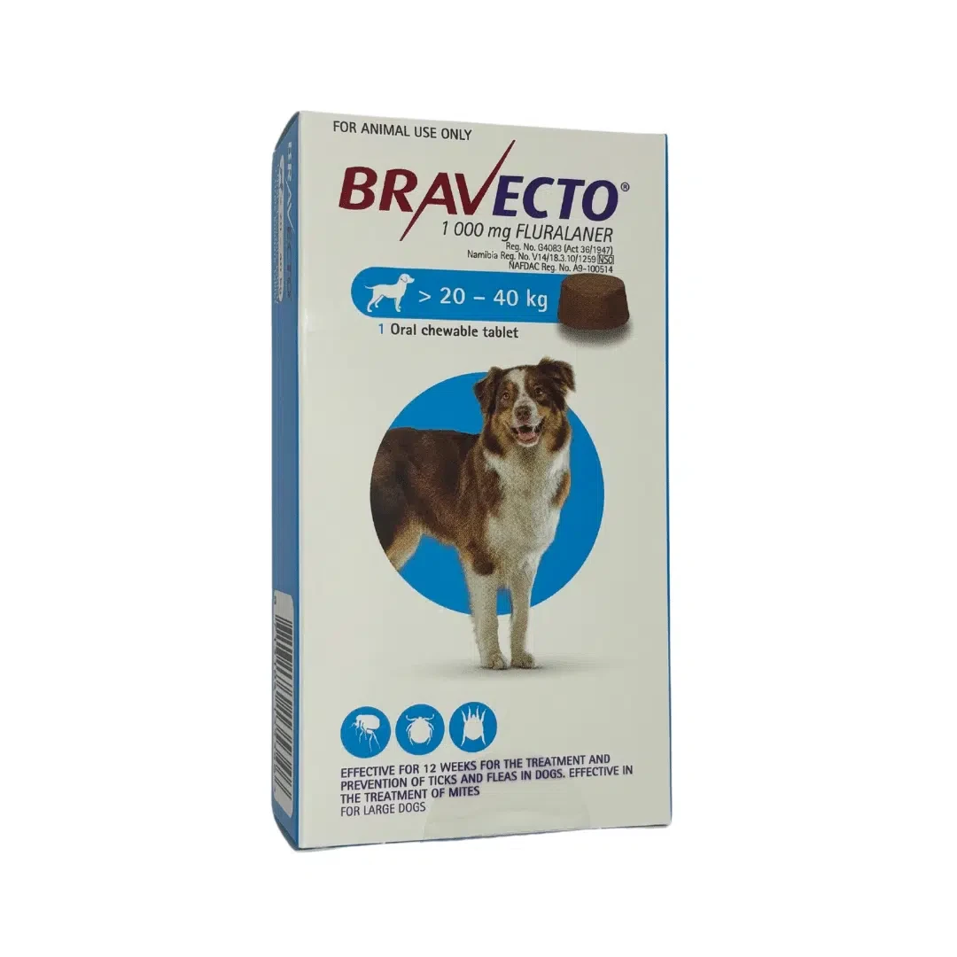Bravecto Large Dog Chew (20 – 40KG) Blue