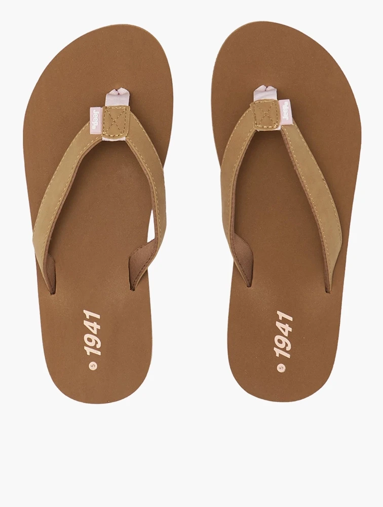 Jeep Tan Princess Thong Flip Flops