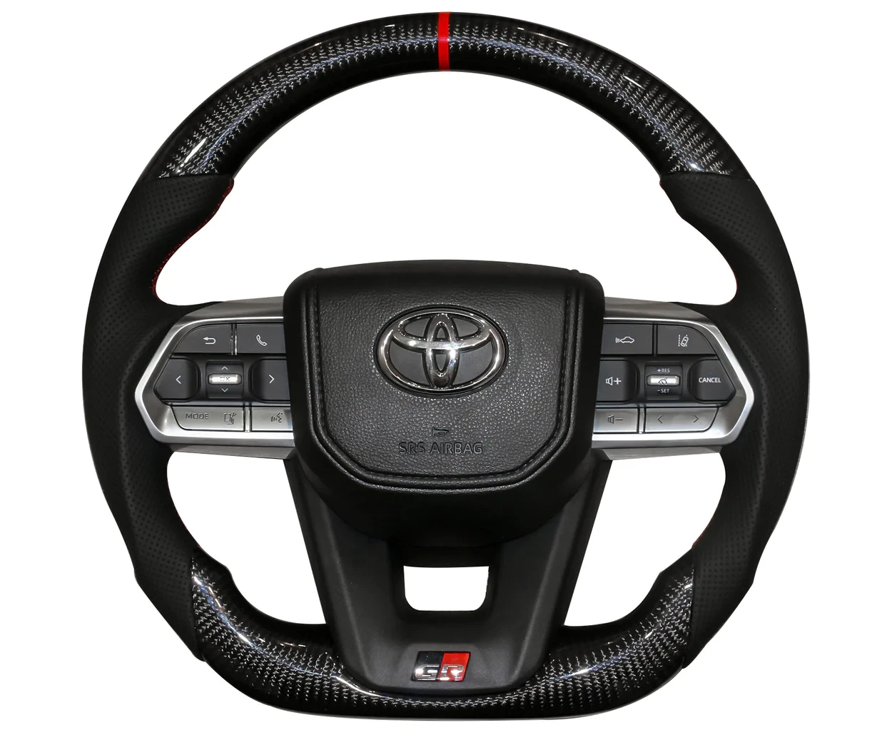Toyota Land Cruiser Carbon Steering Wheel Silver 70 Series