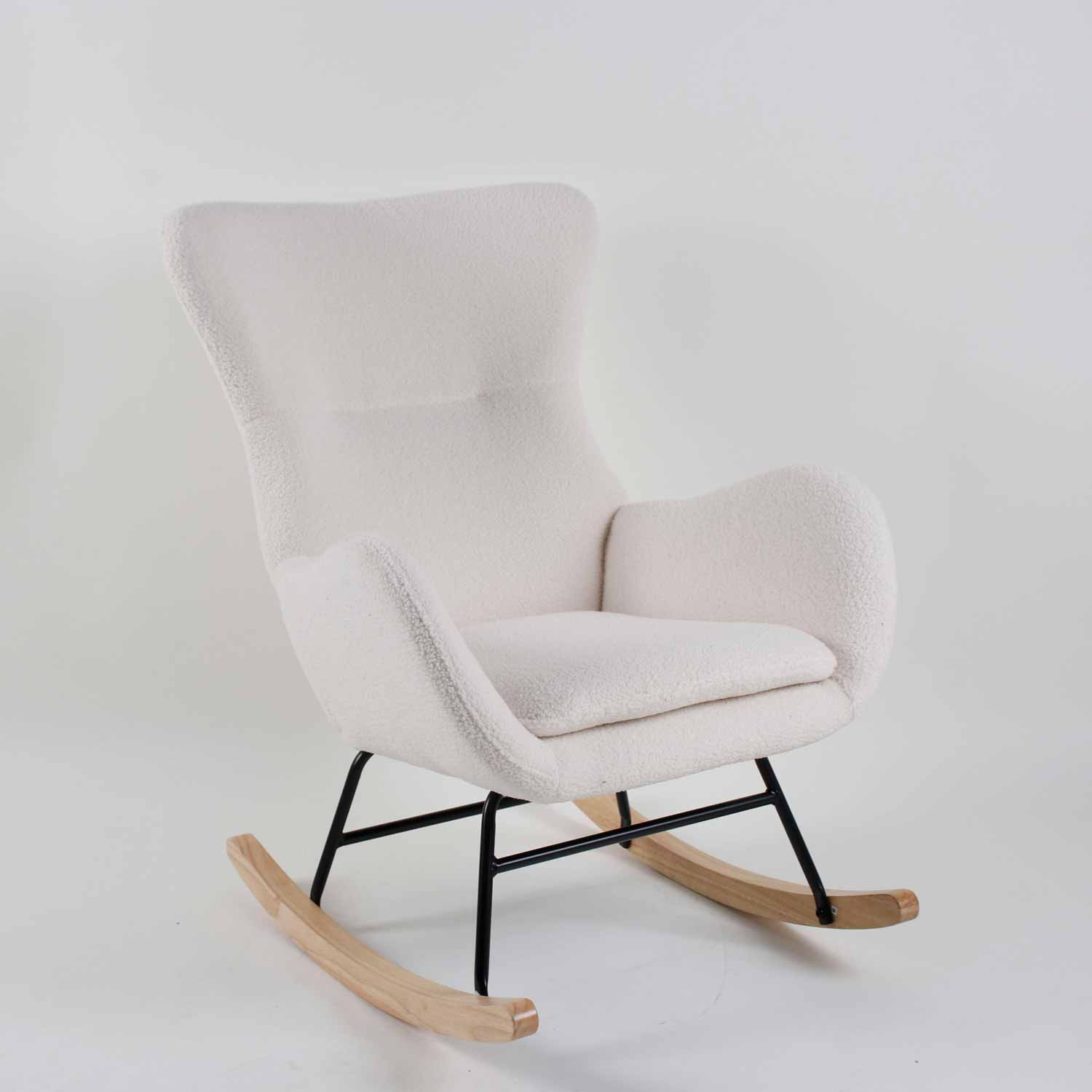 LULU FLEECE ROCKING CHAIR - CREAM
