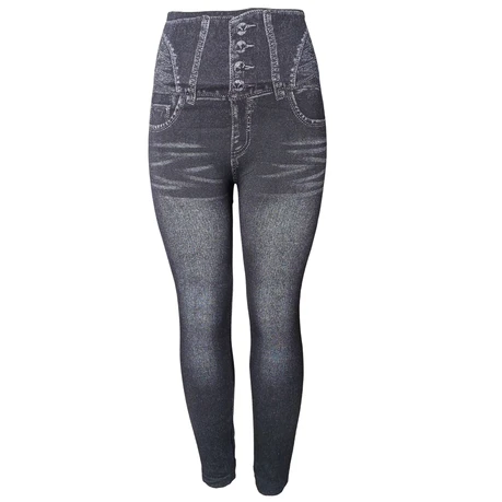 Leggings Winter Thermal Denim Print