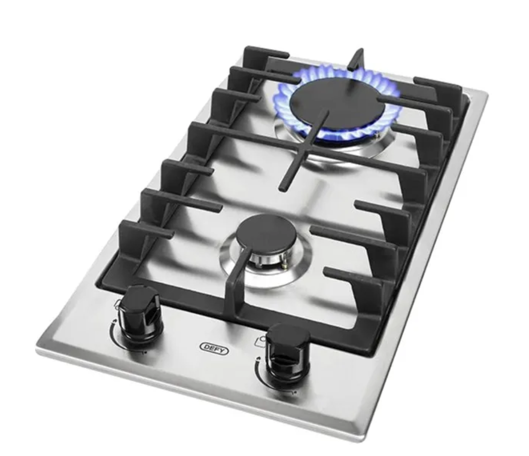 Defy 2 Burner Gas Hob Stainless Steel