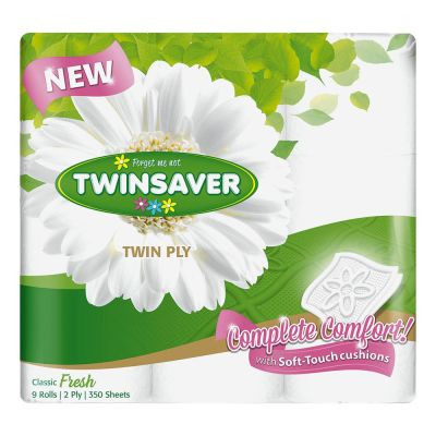 Twinsaver Toilet Rolls 2ply White 9's