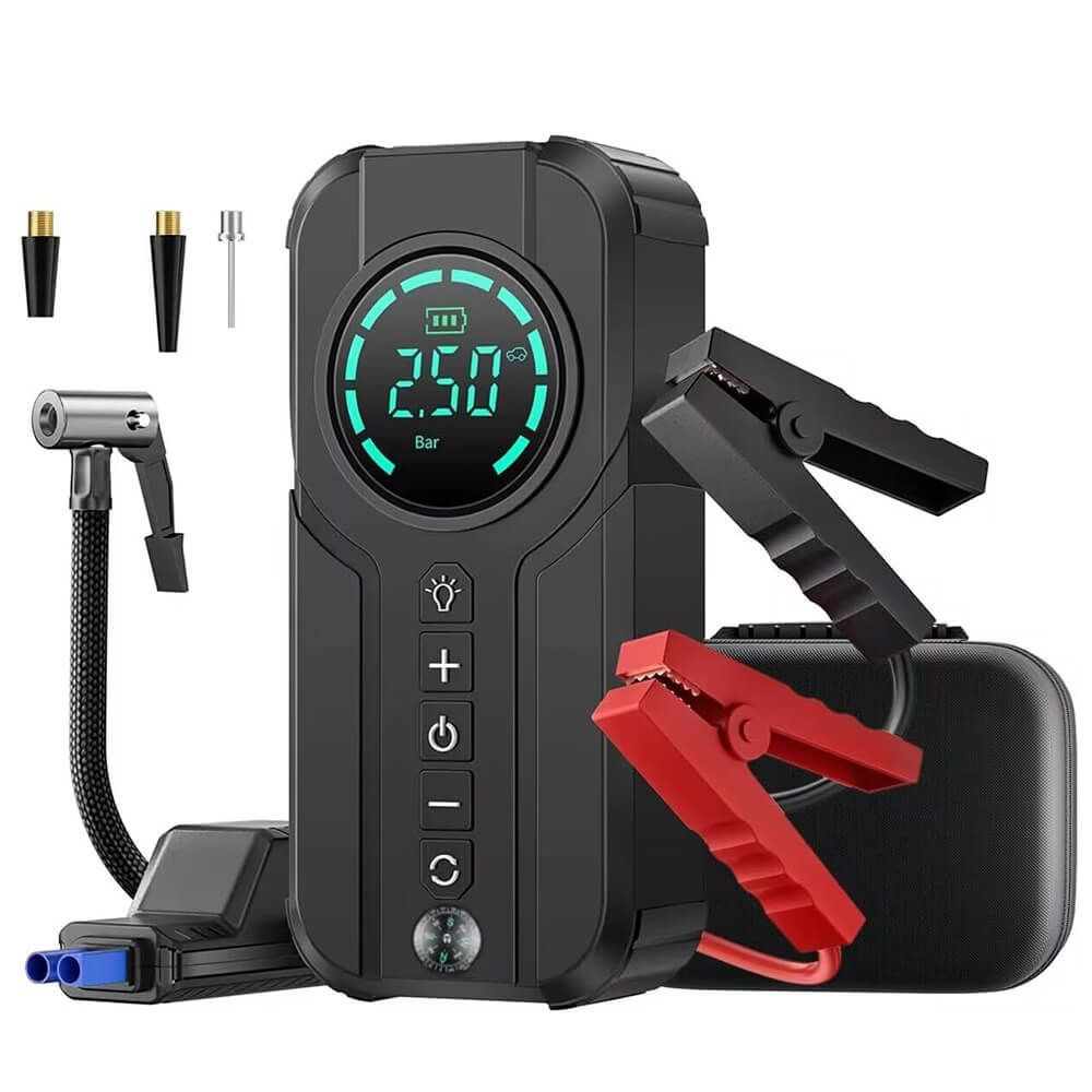 4-in-1 16000mAh 2000A Portable Car Jump Starter | Air Pump