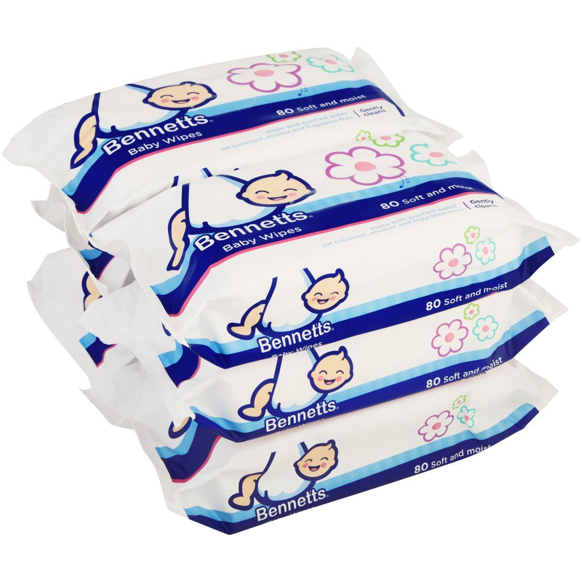 Bennetts Baby Wet Wipes 6 X 80s