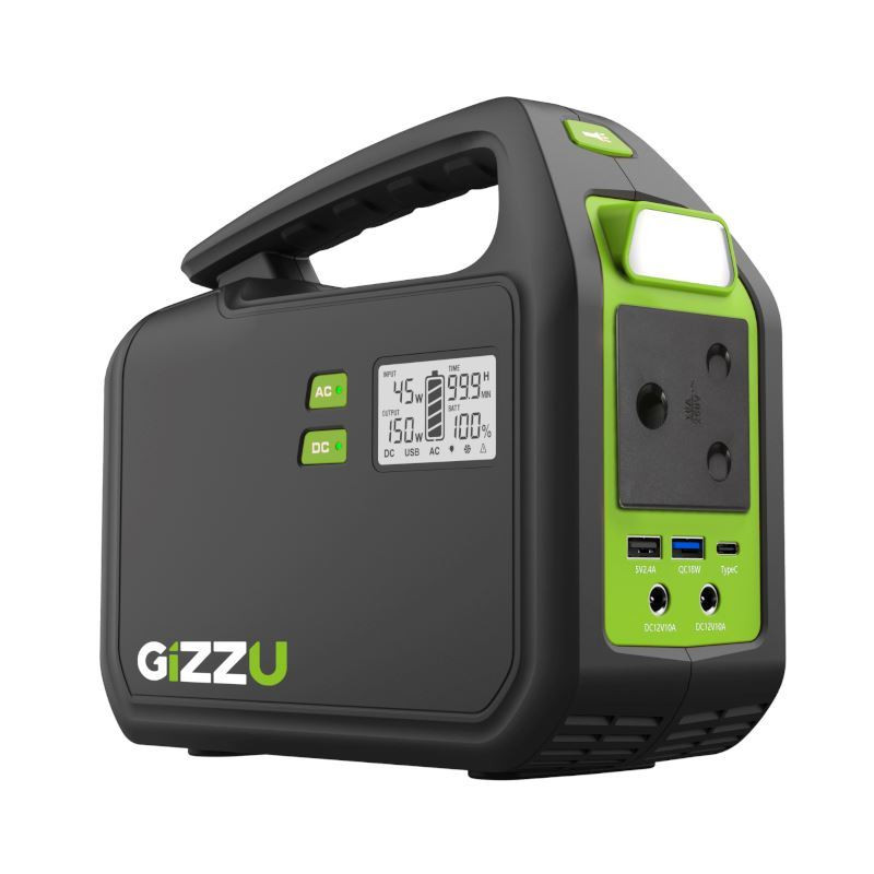 GIZZU 242WH PORTABLE POWER STATION 1 X 3 PRONG SA PLUG POINT