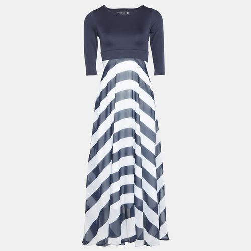 Cool Ice Maxi Dress Stripe Navy/White