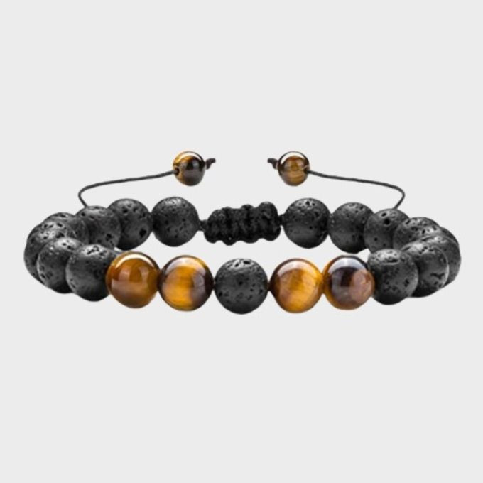 Killerdeals Tiger's Eye Lava Stone Essential Oil Diffuser Bracelet