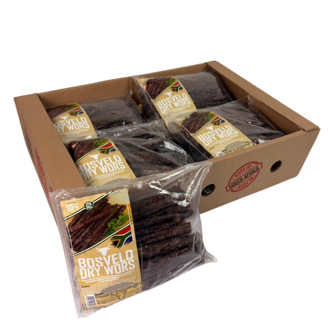 UNCLE JOE’S BOSVELD DRYWORS 1kg x 8