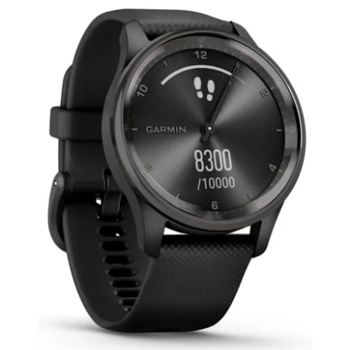 Garmin Vivomove Trend Slate Stainless Steel Bezel Smart Watch - Black, 40mm