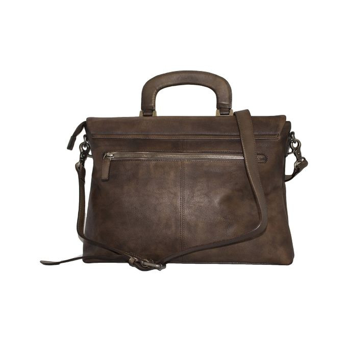 Fino Full Grain Italian Aniline Nappa Leather Laptop Messenger