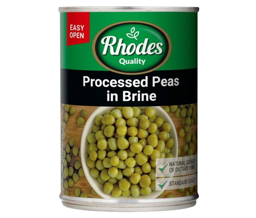 Rhodes Processed Peas in Brine 410 g (Pack of 12)