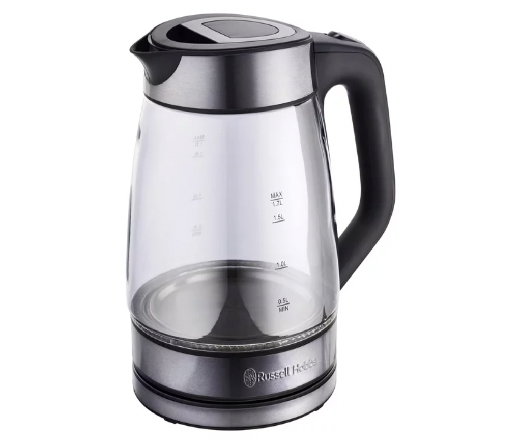 RUSSELL HOBBS GLASS CORDLESS KETTLE DARK TINTED