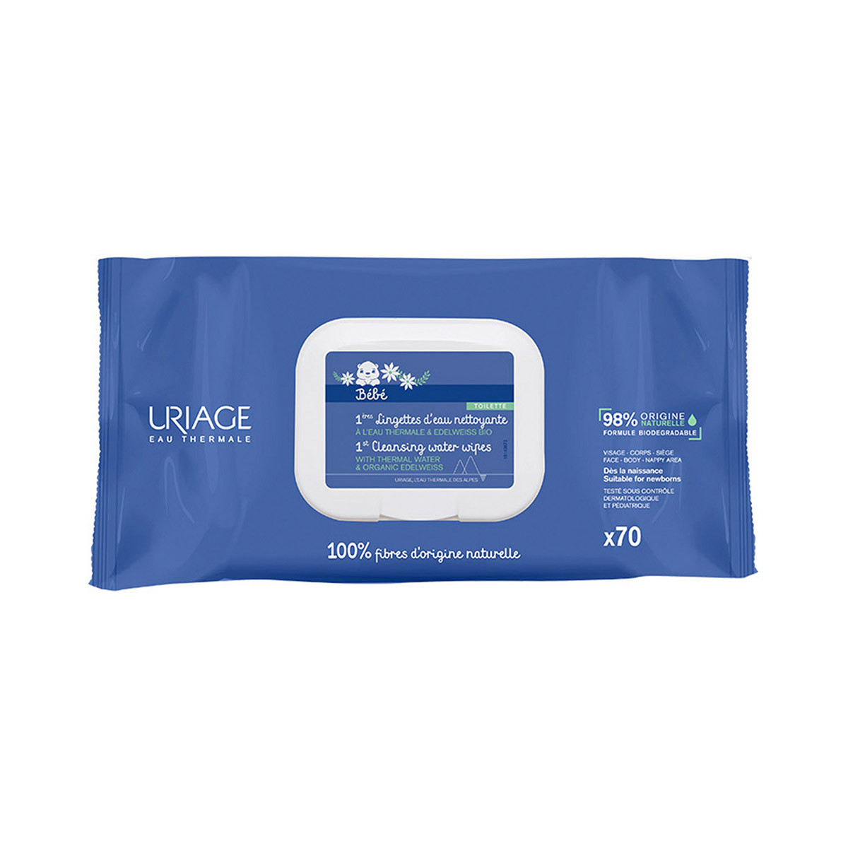 Uriage Bebe 1st Cleansing Water Wipes X70