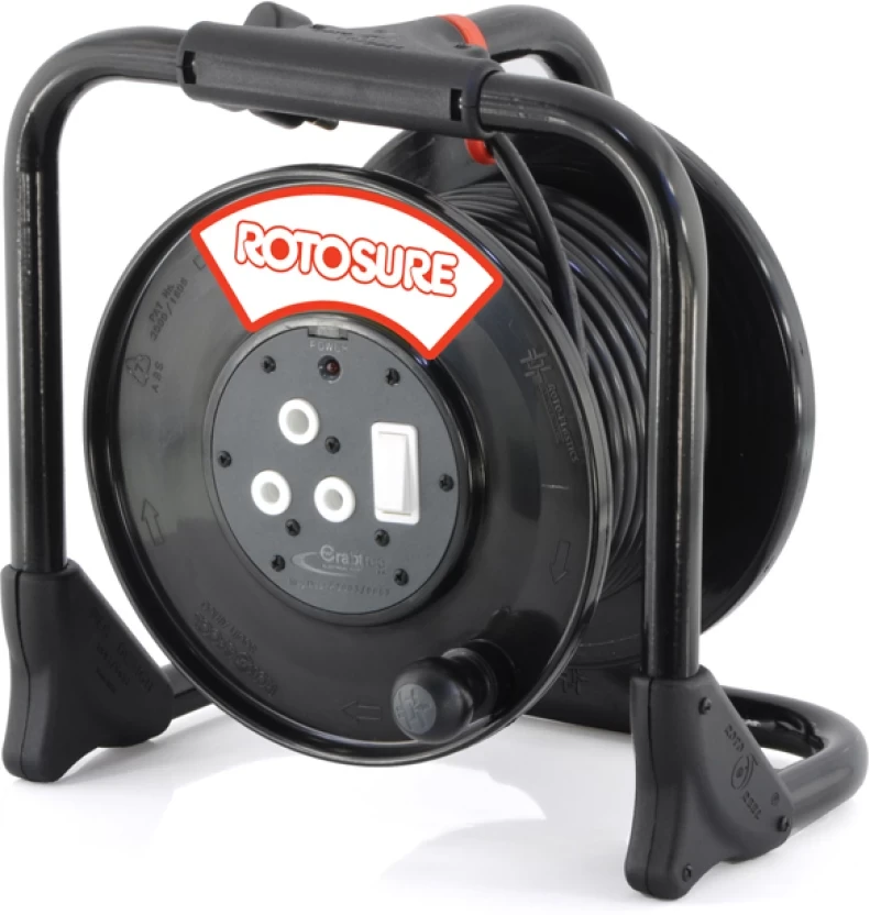 rotosure 20m 10amp Single Plug Heavy Duty Extension Reel (4803) 10 A D Socket