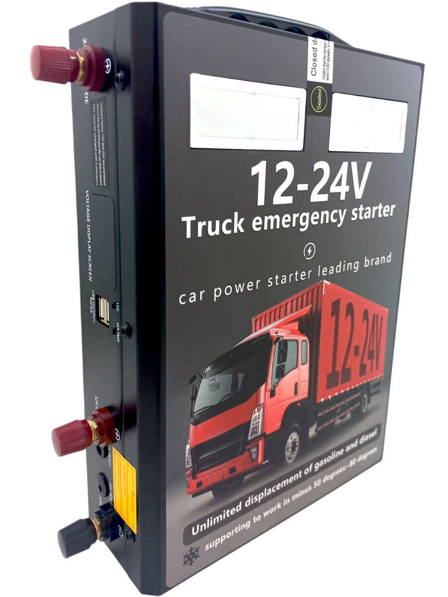 12/24 V Car / Truck Jump-Starter - 598,000mAh Li-Battery