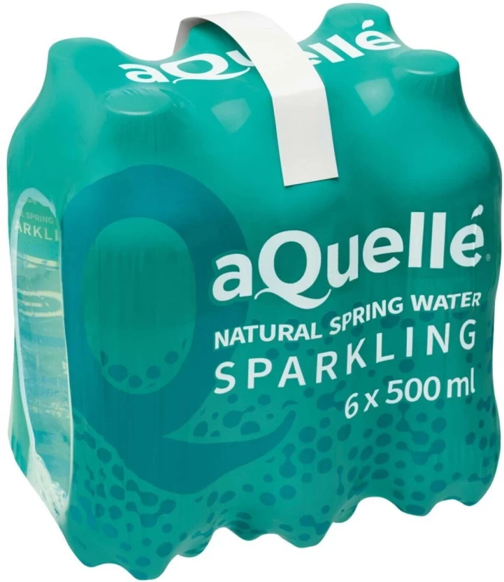 aQuelle Natural Spring Sparkling Mineral Water  (6 x 500 ml)