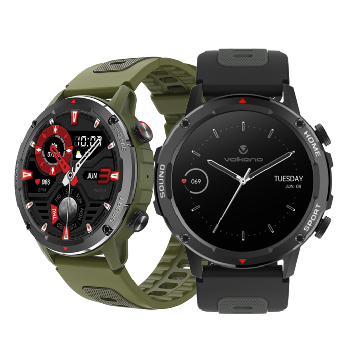 Volkano Power Series Smart Watch Bundle - Black and Green