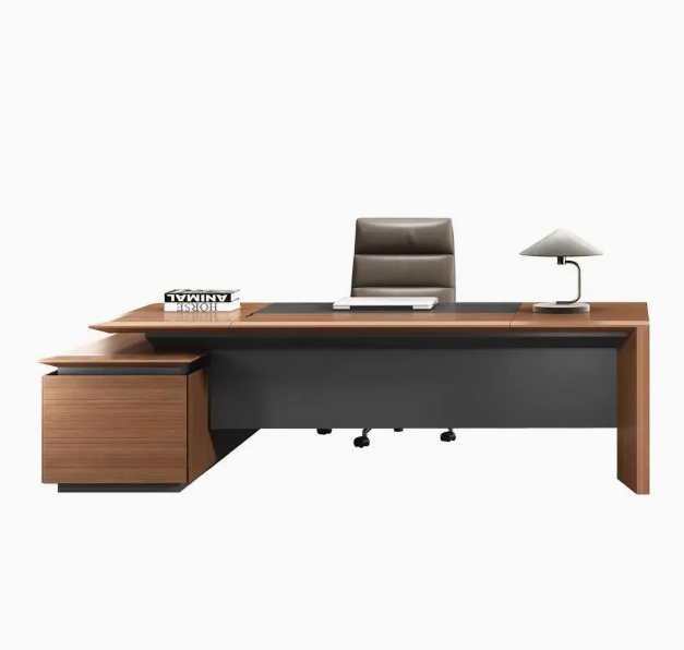 Stylish Wood Director′s Desk with Ample Storage Space