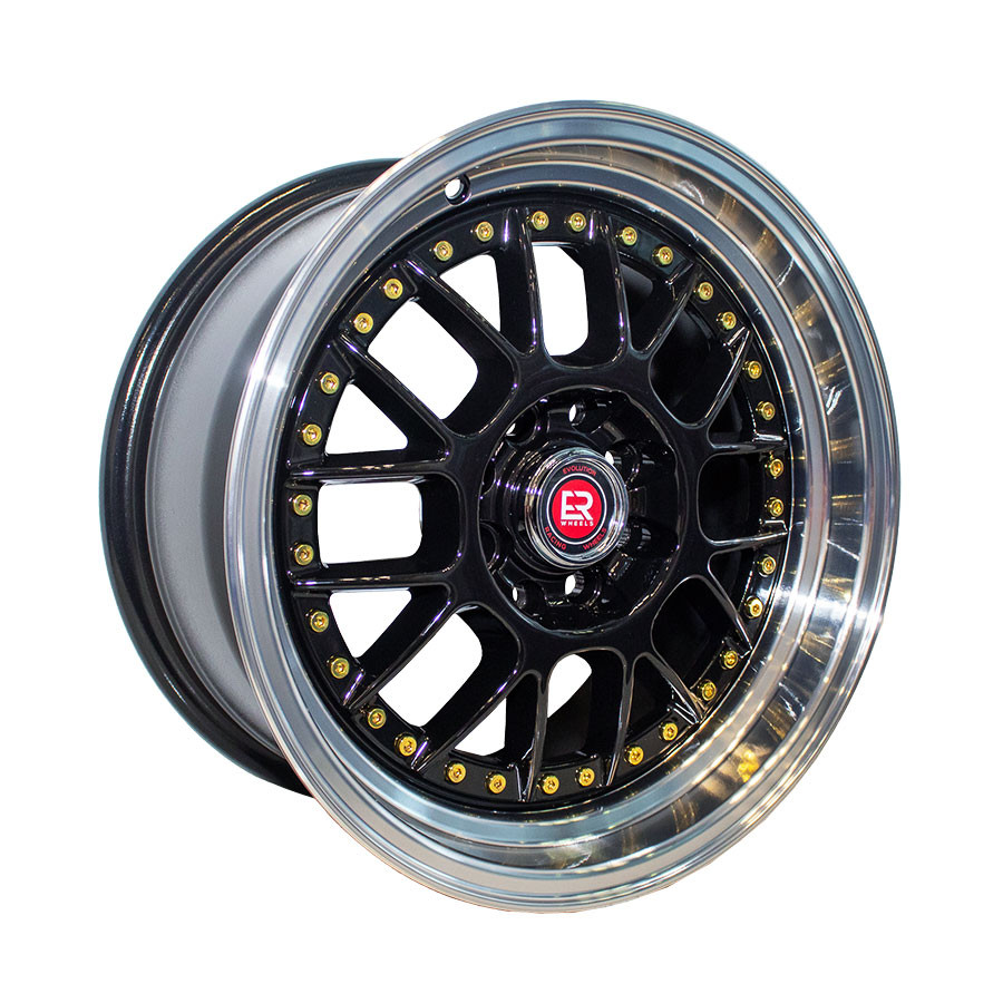 15″ La Paz 4/100 & 4/108 Black Machine Lip Alloy Wheels