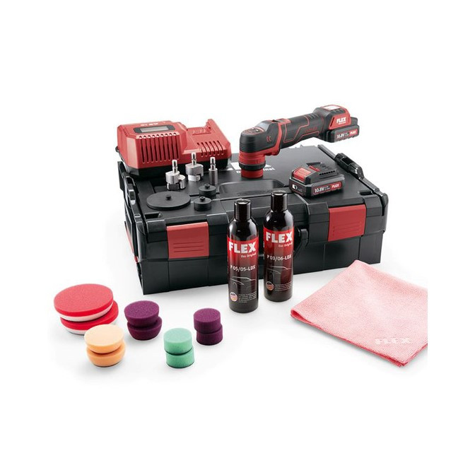 FLEX | ROTARY RANDOM ORBITAL POLISHER CORDLESS 10.8V BRUSHLESS 30-80MM SET