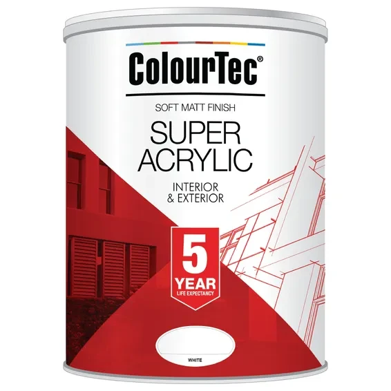 Colourtec universal super acrylic paint white 5l