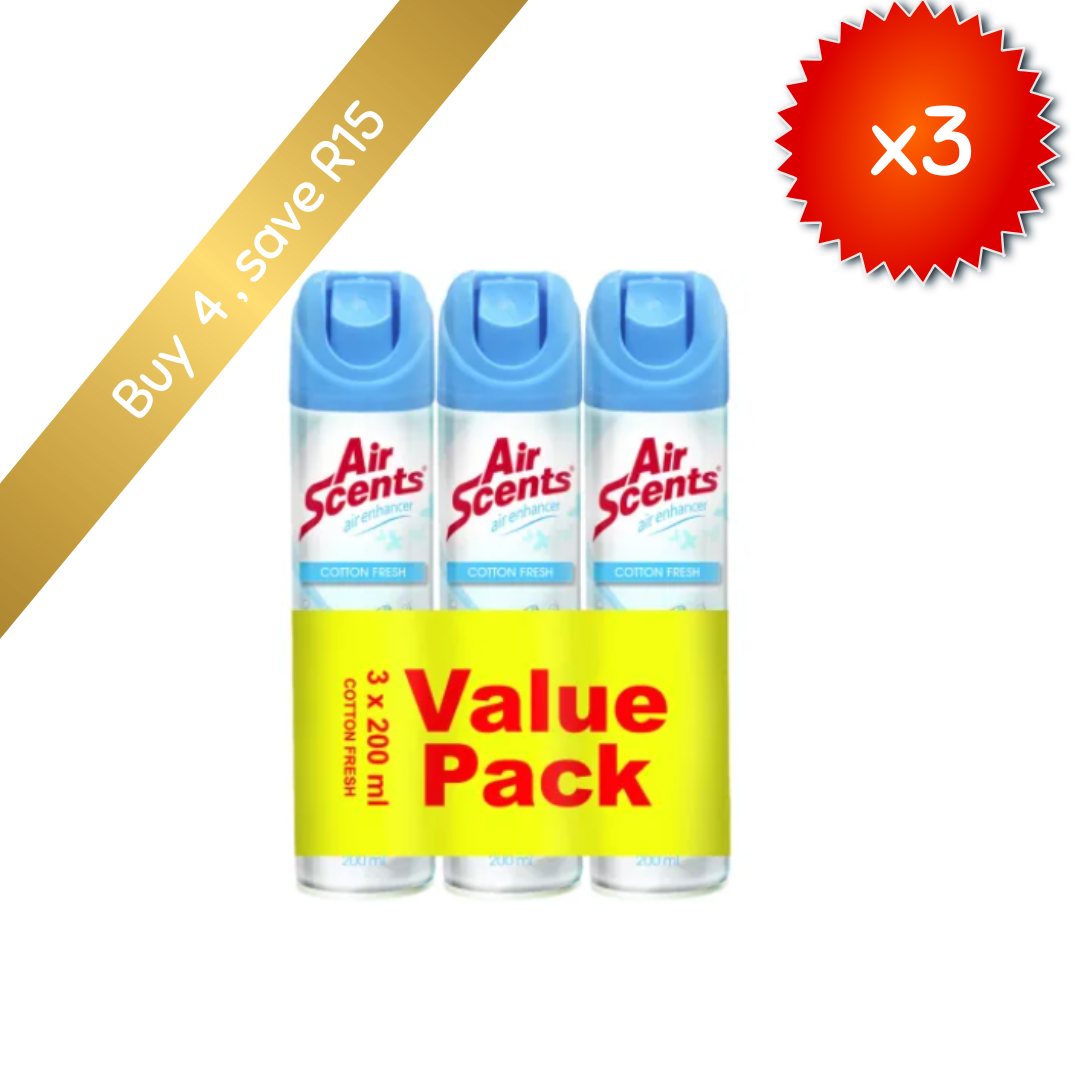 Air Scents Cotton Fresh 3x 200ml
