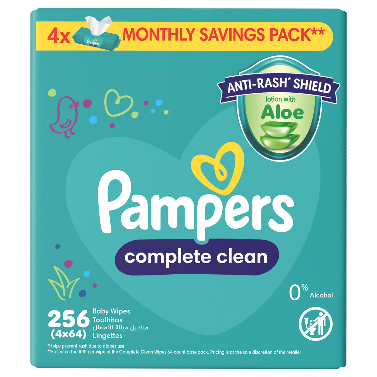 Pampers Baby Wipes Complete Clean, Fresh 4's - 4x64