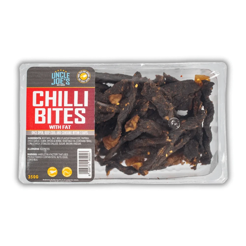 UNCLE JOE’S CHILLI BITES WITH FAT 350G